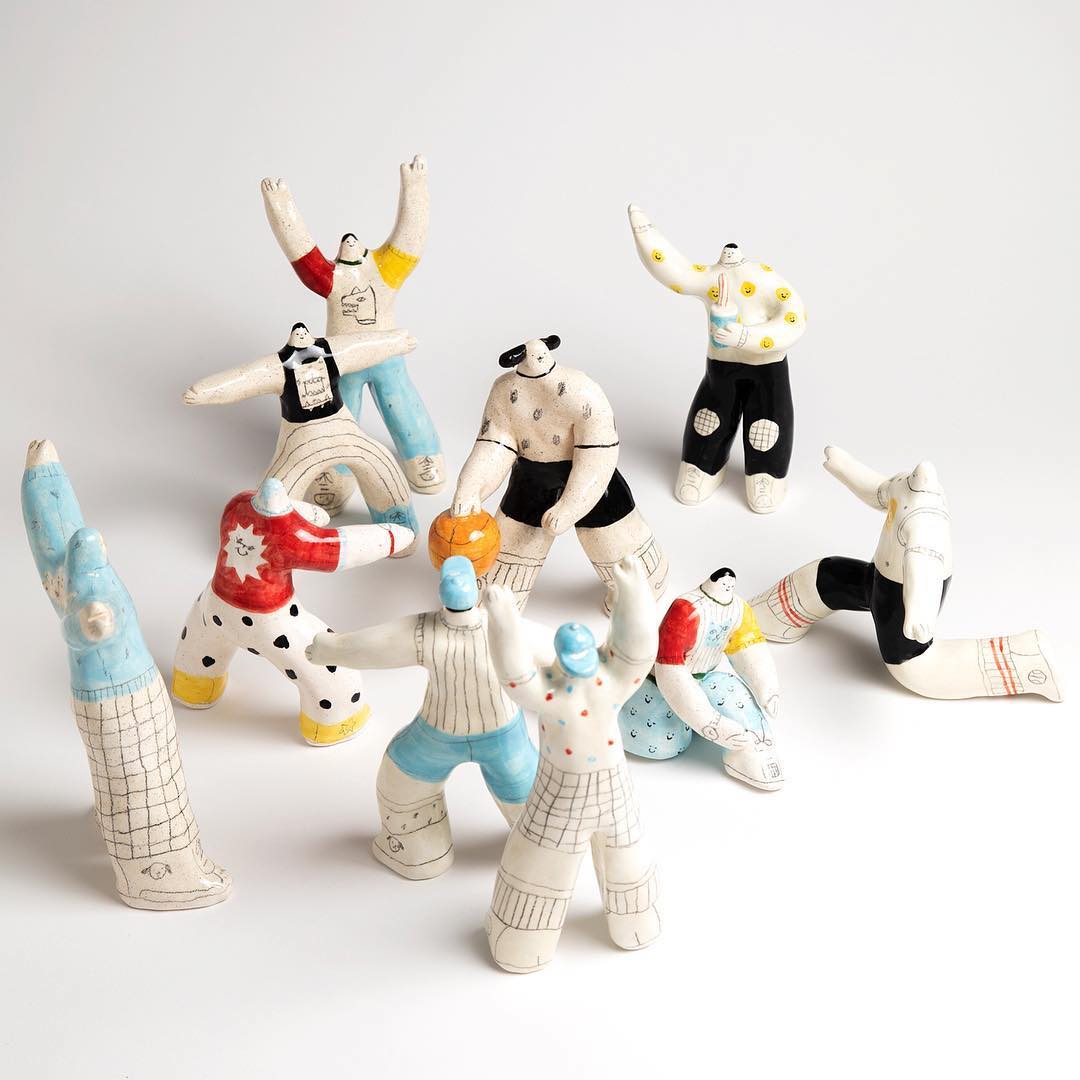 Ceramic characters by Milo Hachim