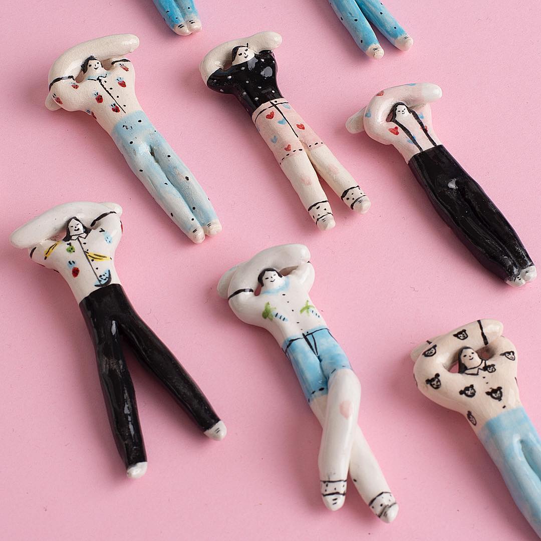 Ceramic characters by Milo Hachim