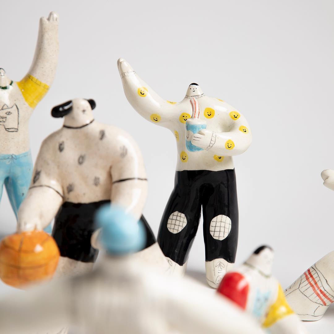 Ceramic characters by Milo Hachim