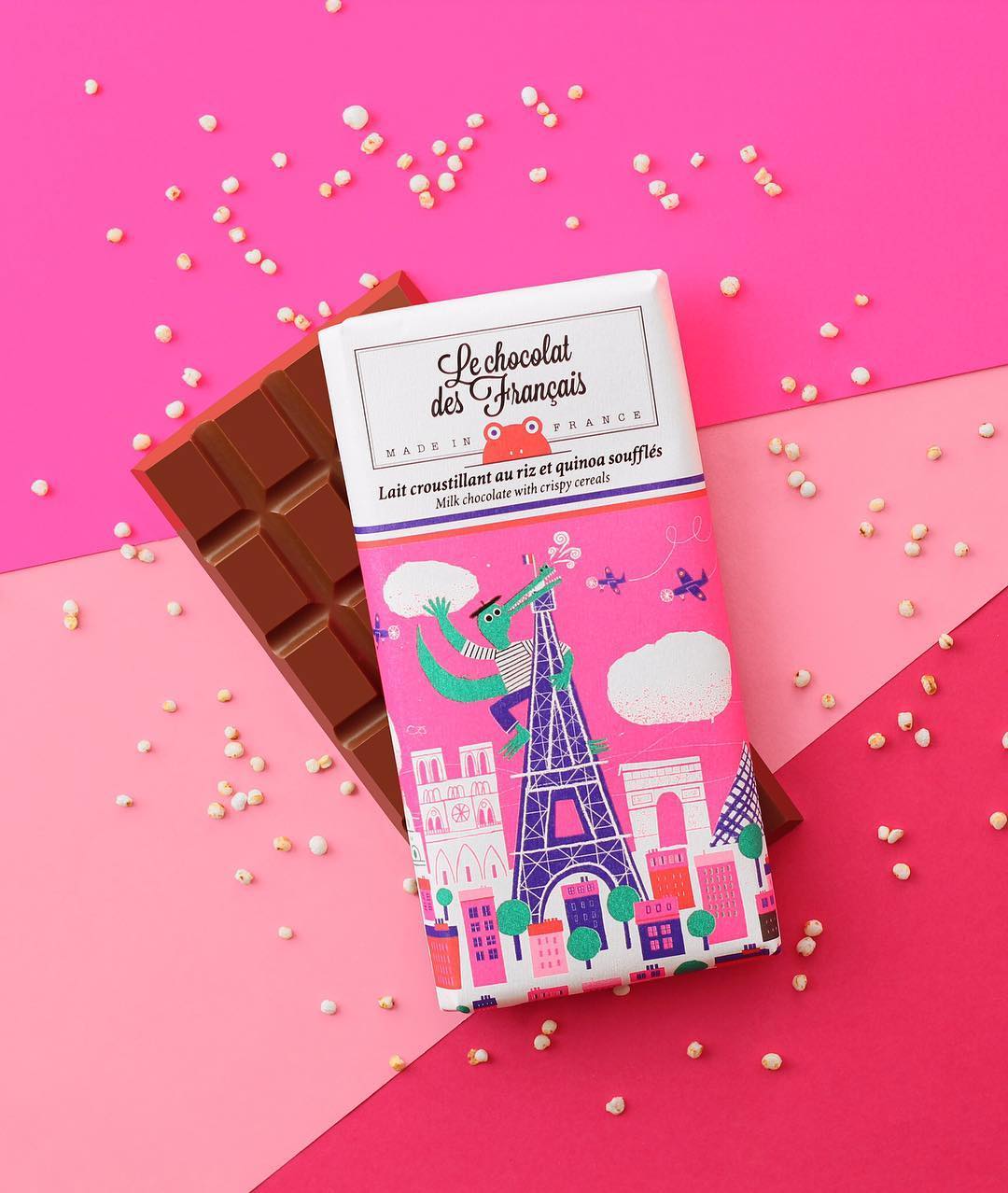 Illustrated packaging for chocolate bars