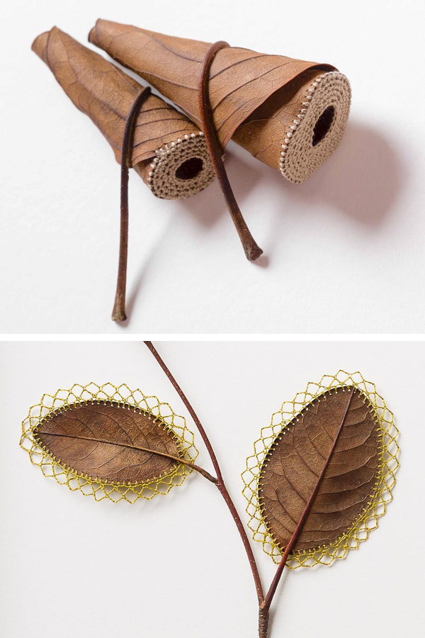 Leaf art by Susanna Bauer
