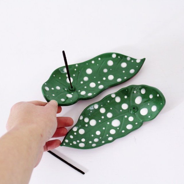 Begonia Incense Holder by Pottery Lodge