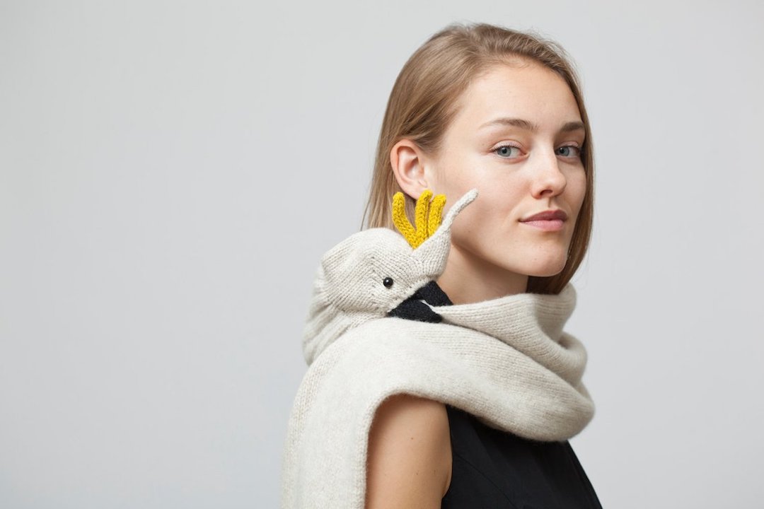 Knitted animal scarf by Nina Fuehrer