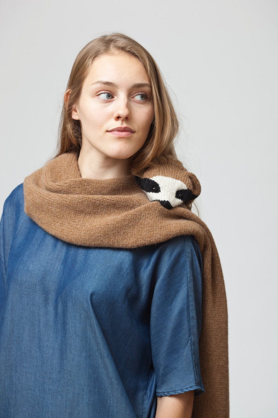 Knitted animal scarf by Nina Fuehrer
