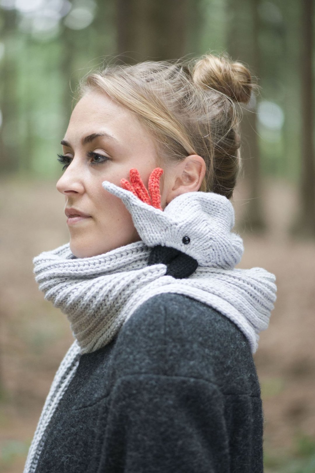 Knitted animal scarf by Nina Fuehrer