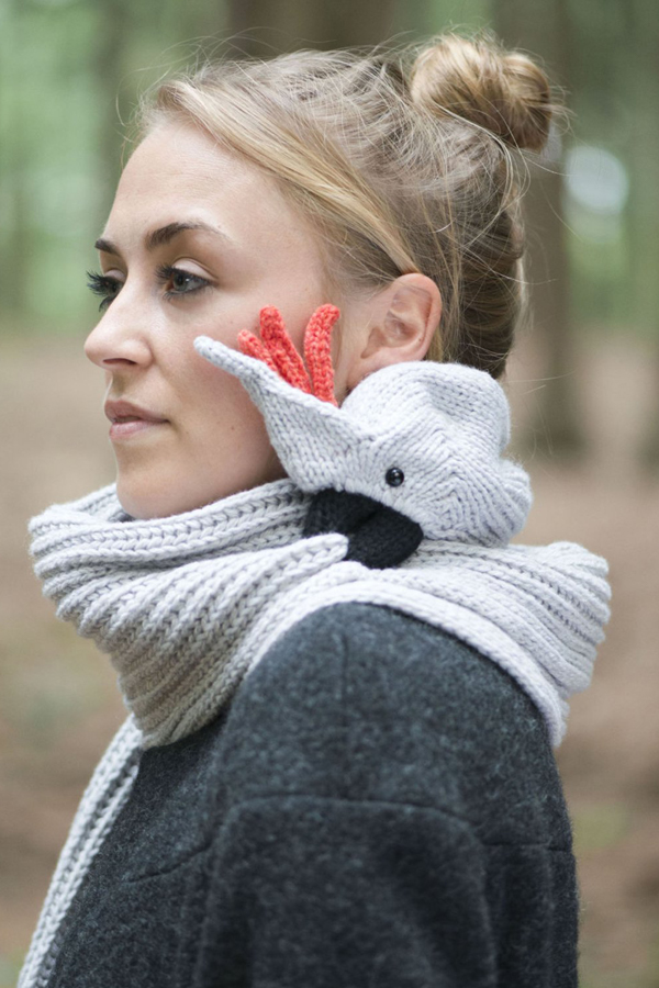 Knitted animal scarves by Nina Fuehrer