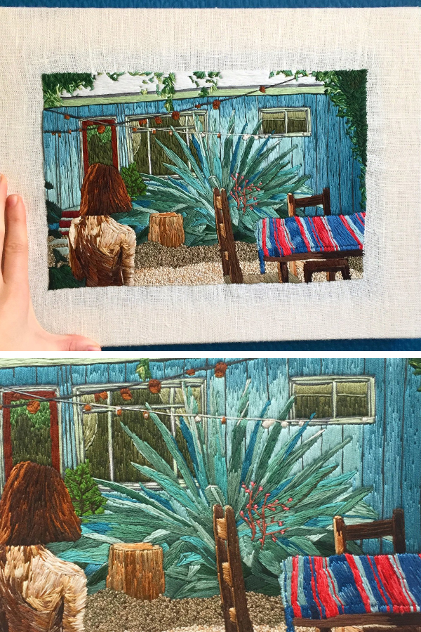 Hand embroidery by Tiny Windows