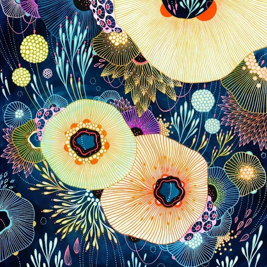 Colorful abstract landscapes by Yellena James
