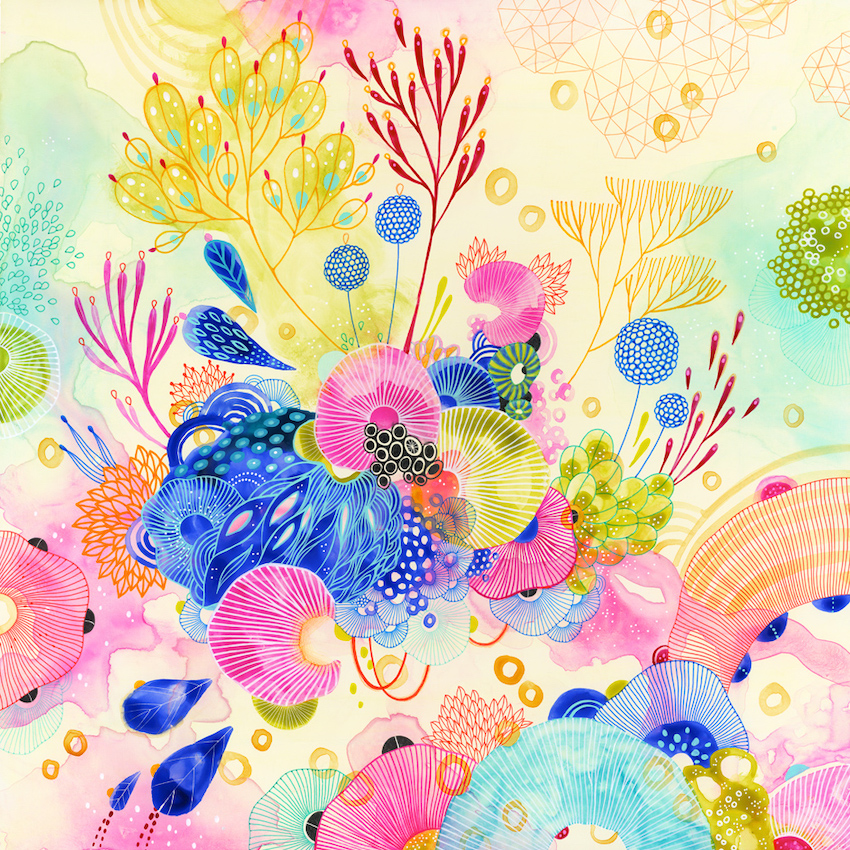 Colorful abstract landscapes by Yellena James