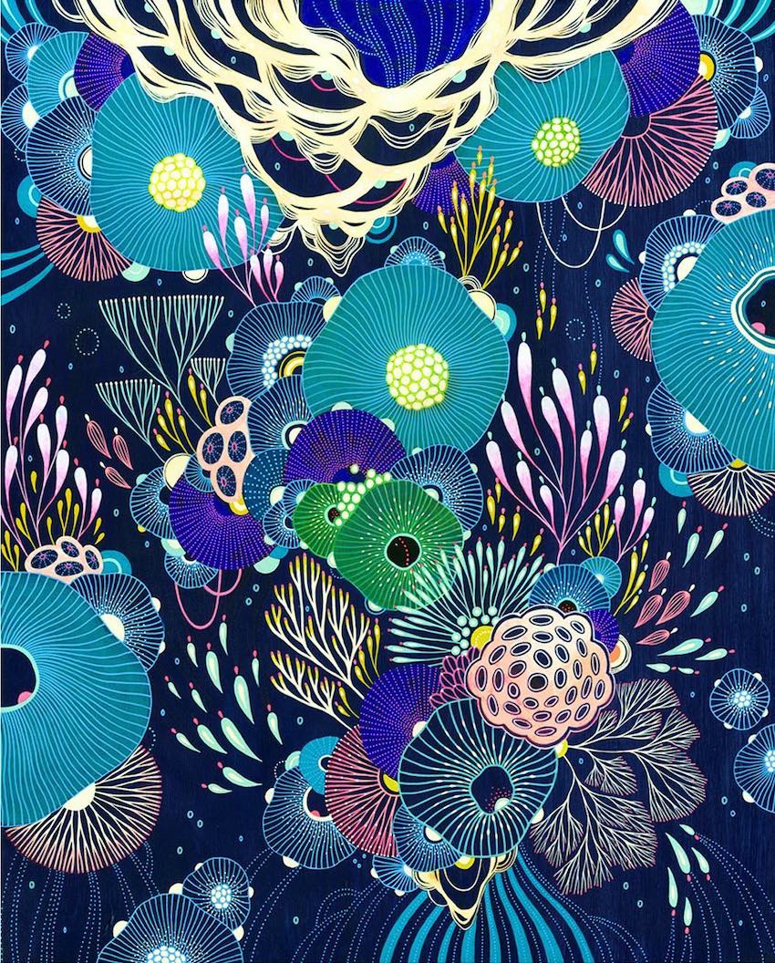 Colorful abstract art by Yellena James