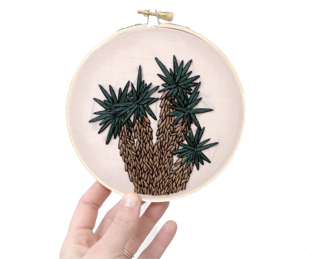 Desert embroidery pattern by Sarah K. Benning