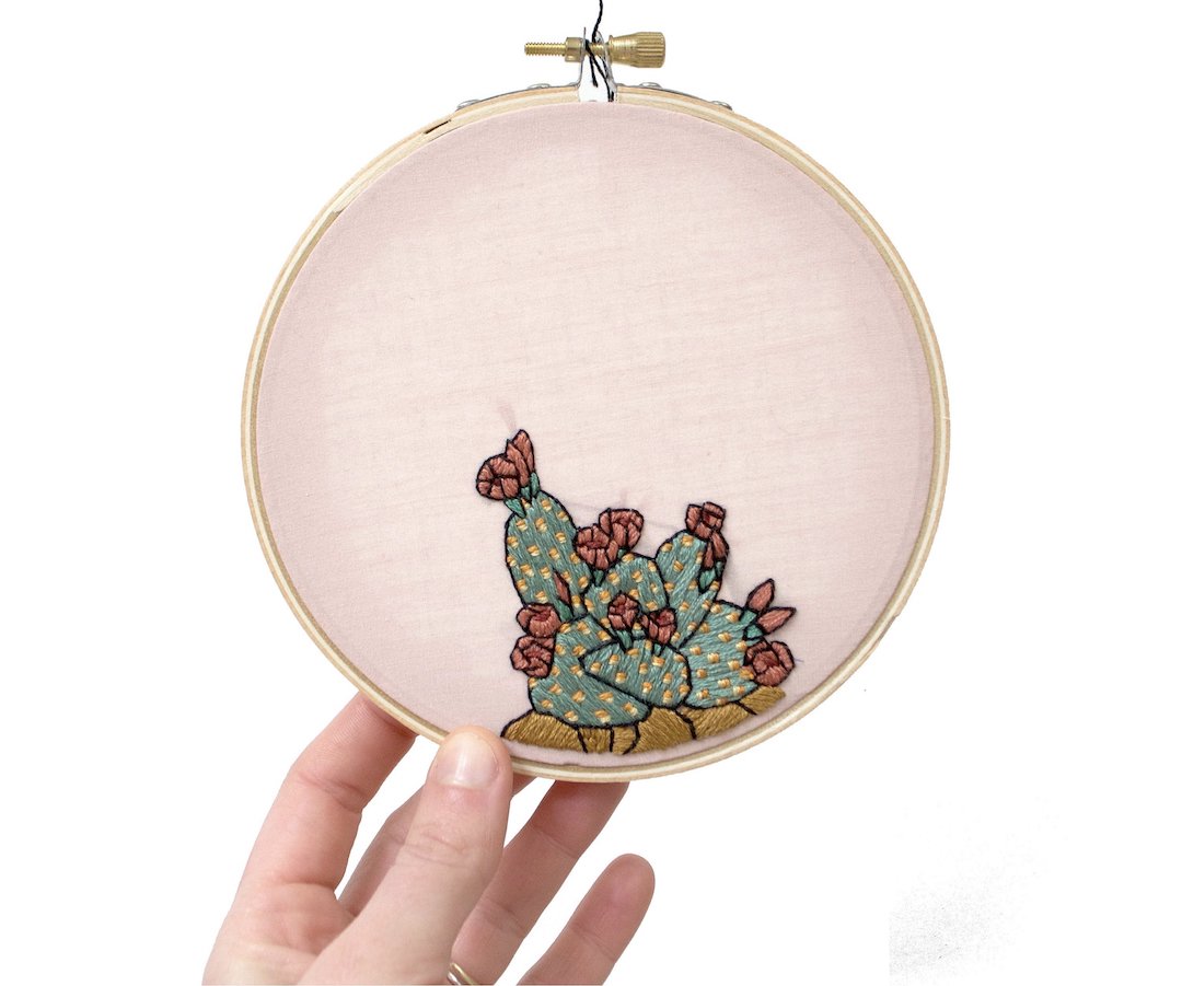 Desert embroidery pattern by Sarah K. Benning