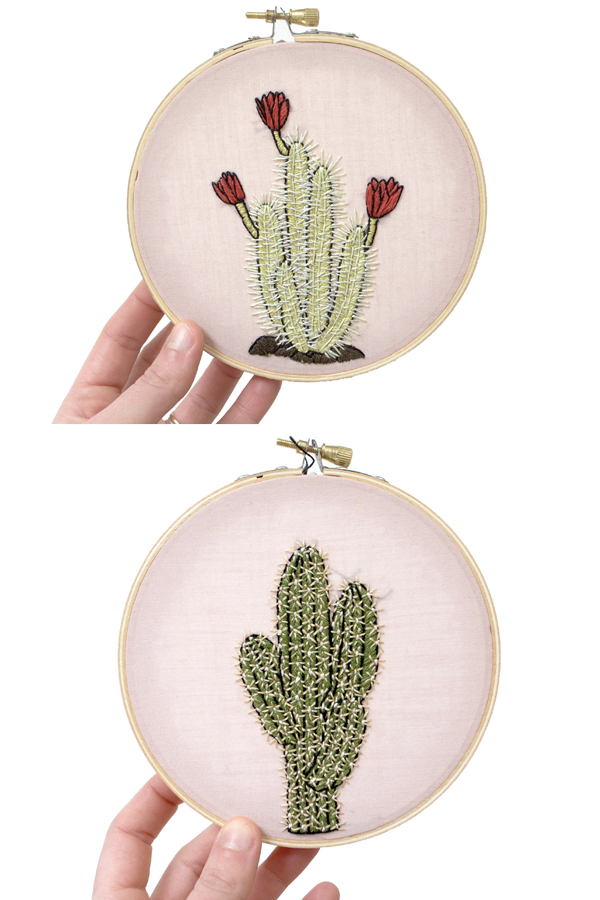 Desert embroidery patterns by Sarah K. Benning