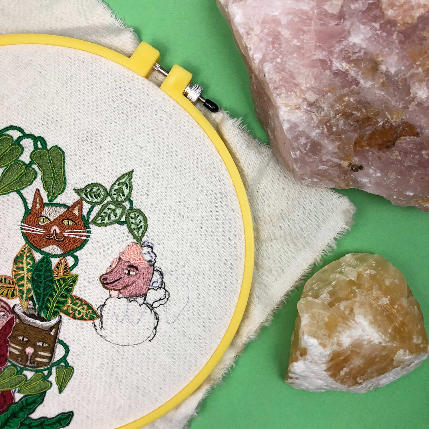 1 Year of Stitches, hand embroidery project by Sara Barnes