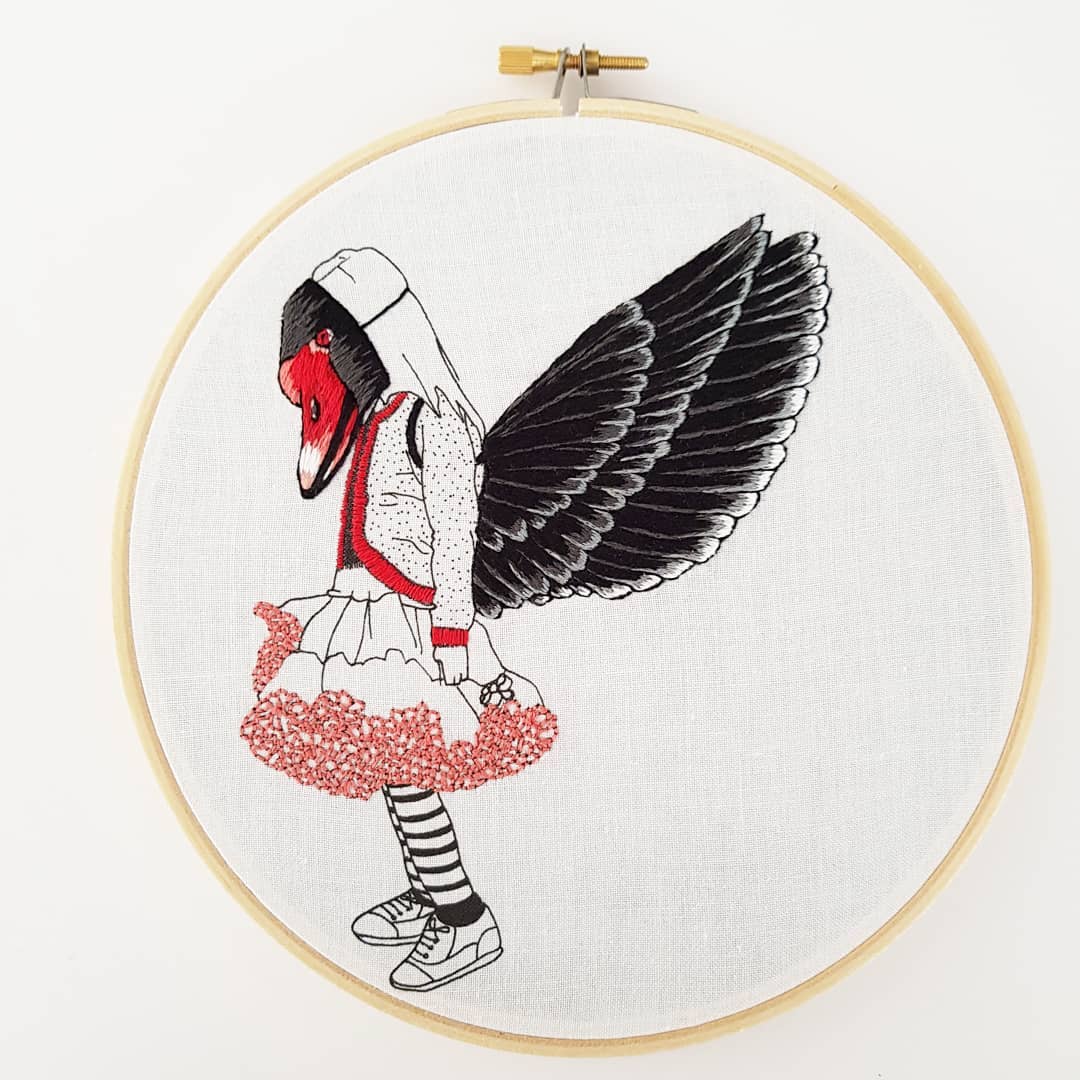 Embroidery art by Cheese Before Bedtime