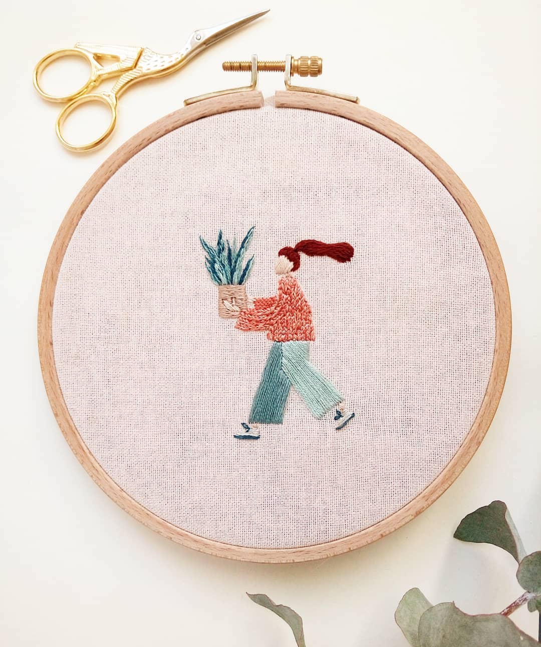 Exquisite Embroideries Celebrate Proud Plant Parents with Their New Babies