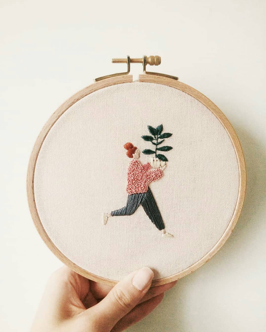 Plant embroidery