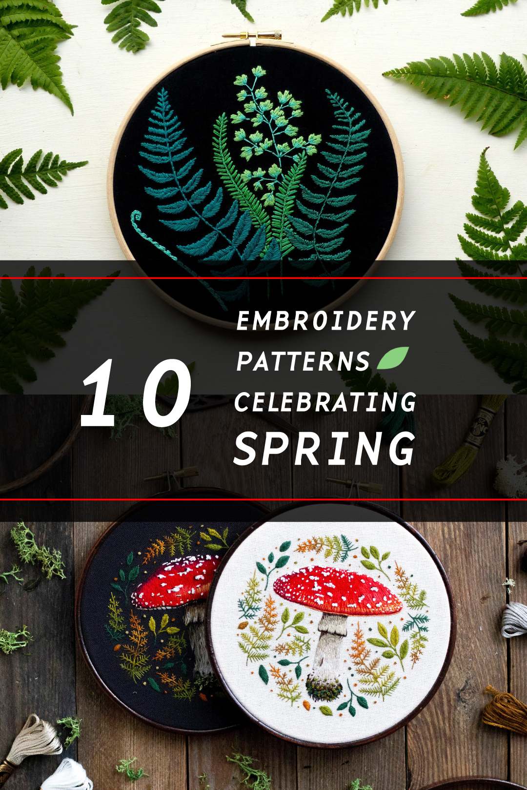 Hand embroidery patterns - perfect for spring crafts