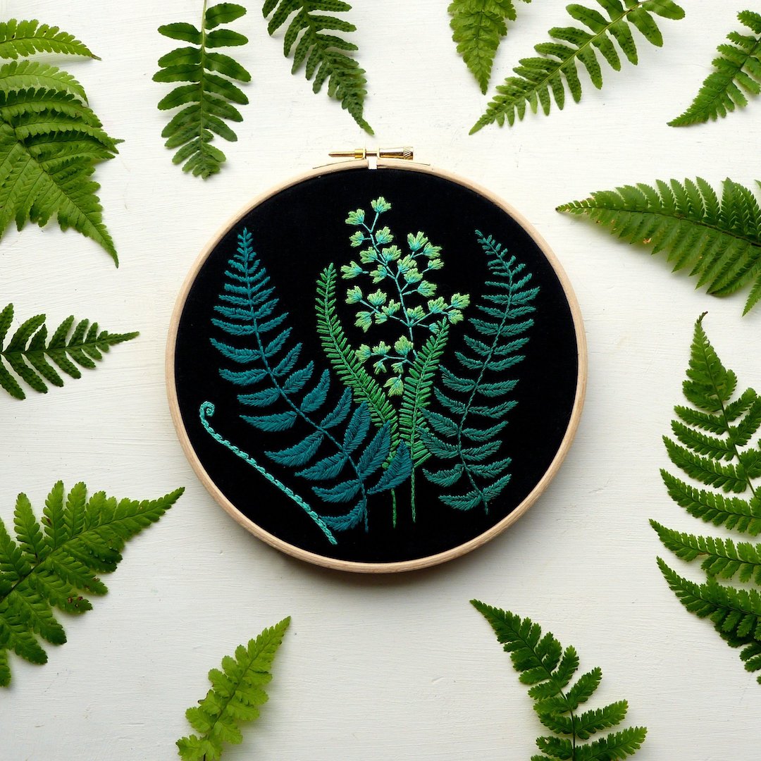 Contemporary hand embroidery pattern