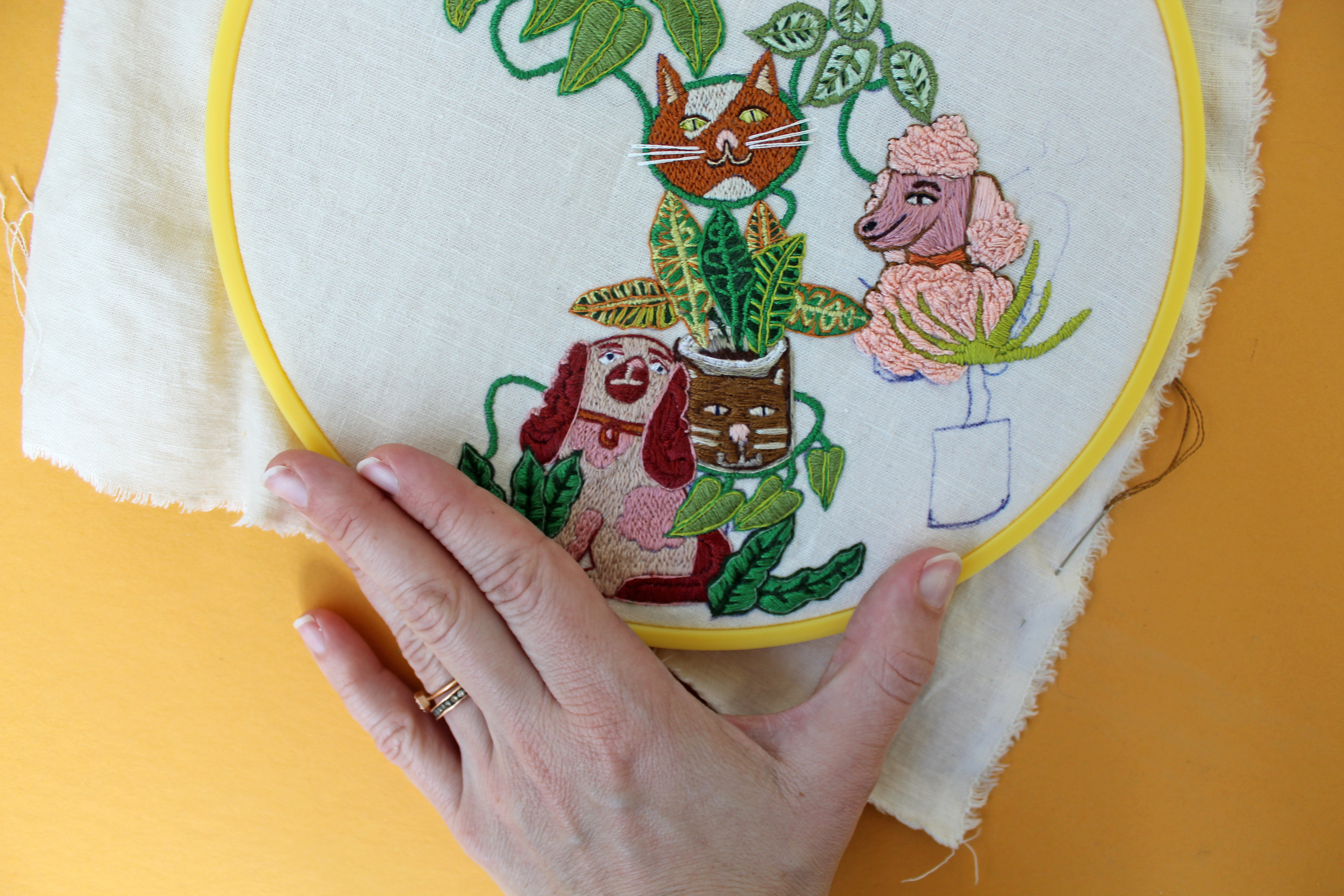 1 Year of Stitches hand embroidery by Sara Barnes