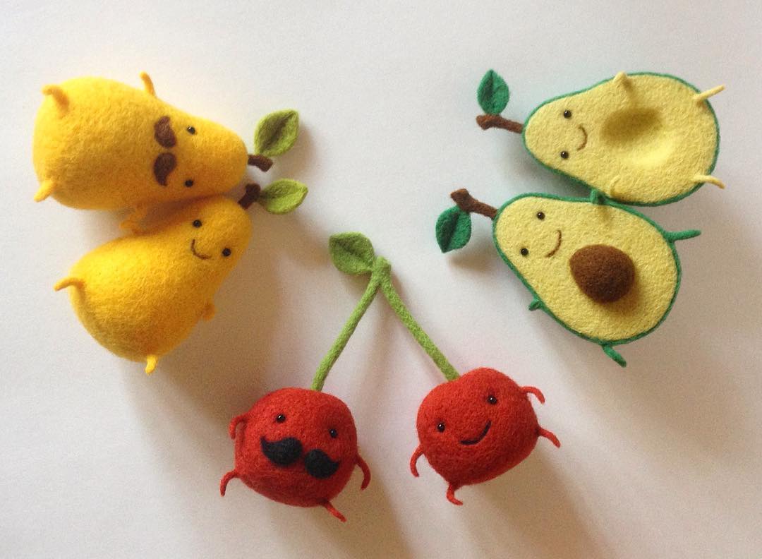 Needle felted foods by Manooni