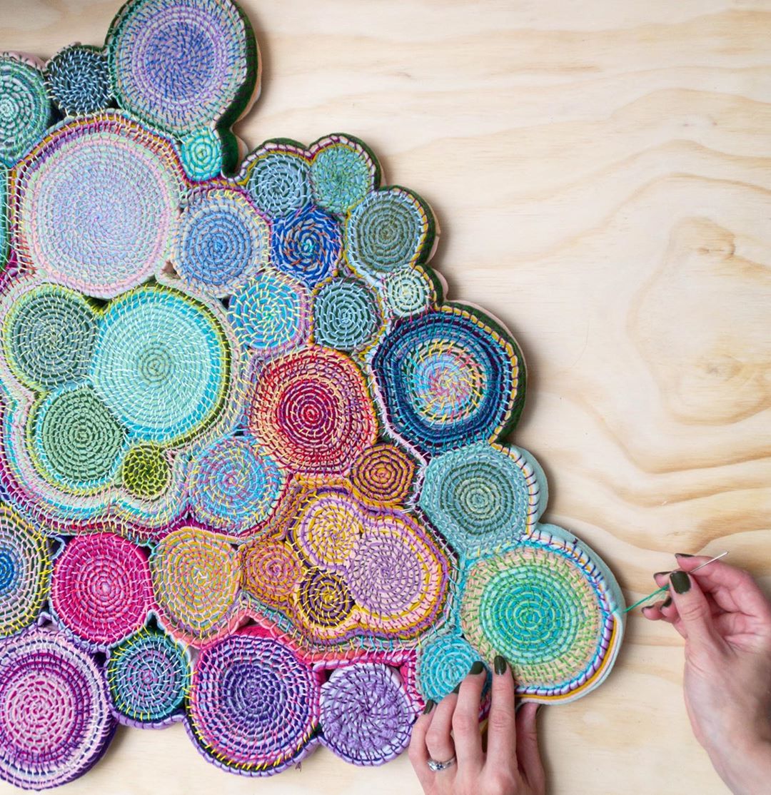 Fiber art wall hanging by Amy Reader