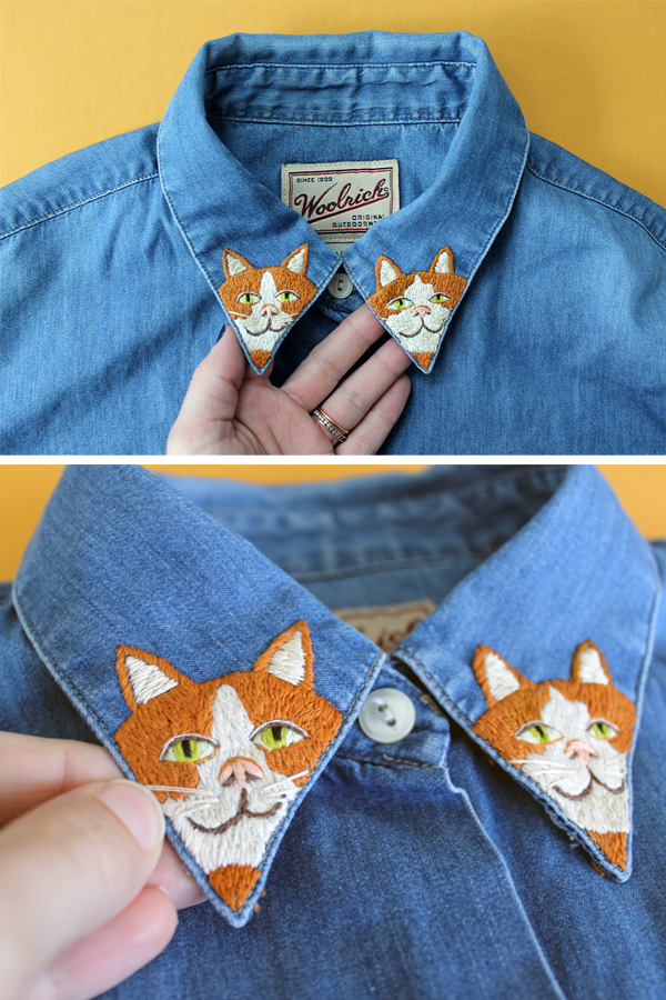 Cat collar embroidery