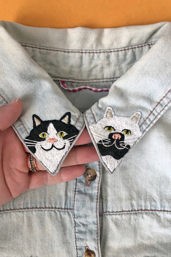 Cat collar embroidery