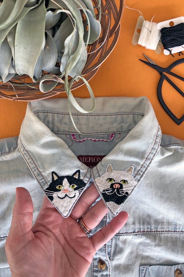 Cat collar embroidery