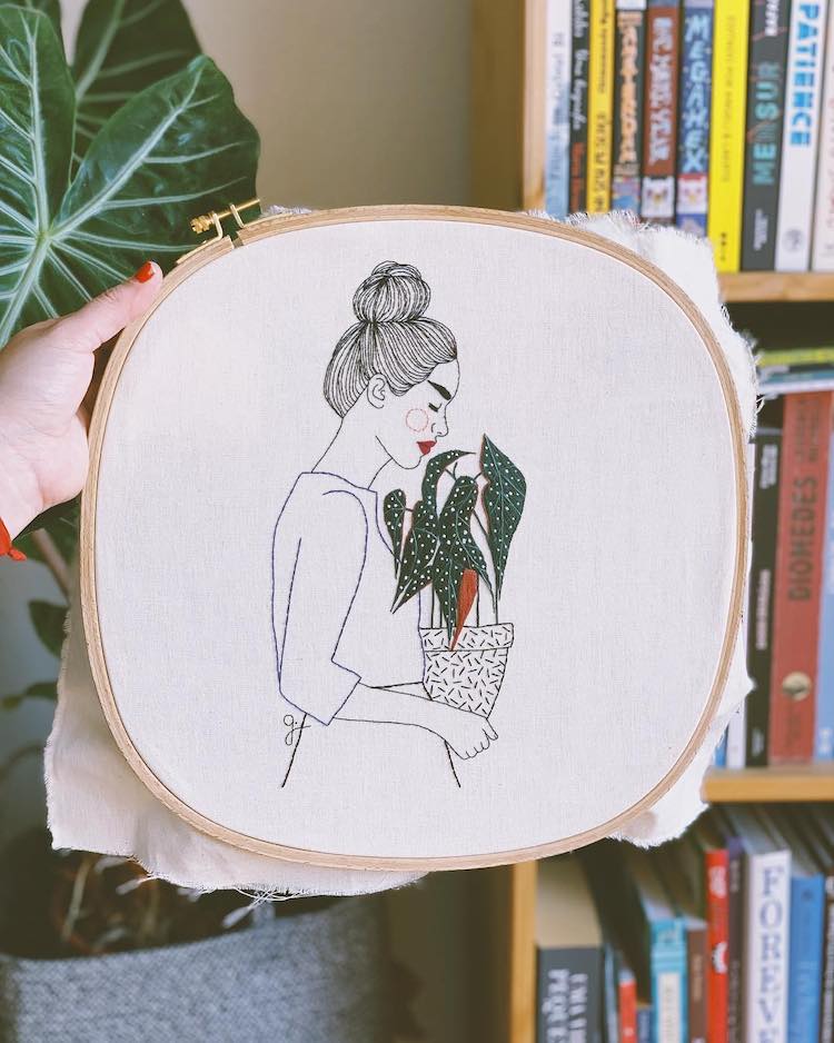 Embroidery art by Giselle QUi