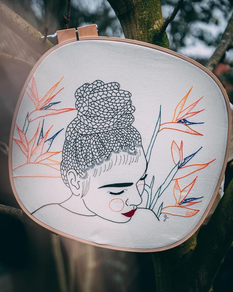 Embroidery art by Giselle QUi
