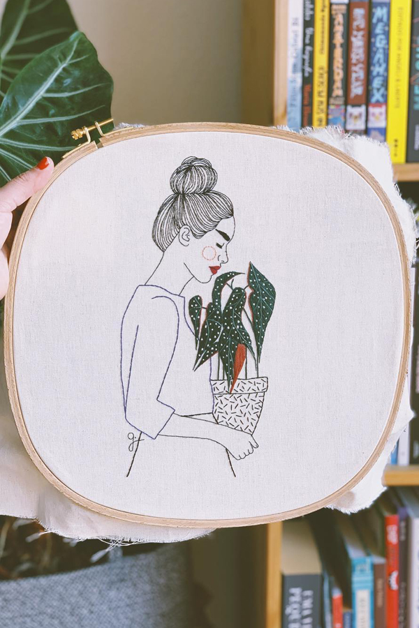 Hoop art by Giselle Quinto