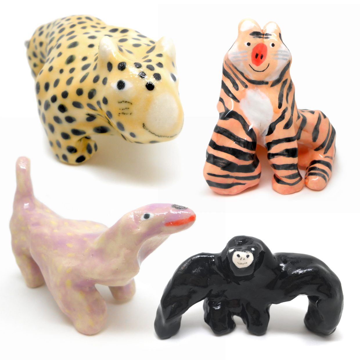Ceramic animals by Min Pin
