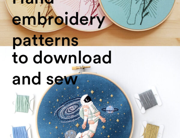 Modern hand embroidery patterns to download and sew