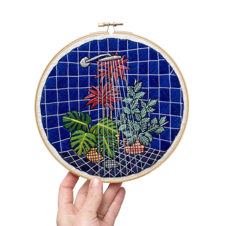 Plant embroidery pattern by Sarah K. Benning