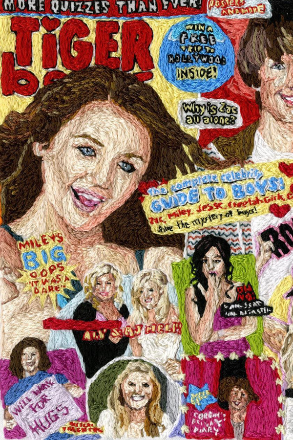 Embroidery art of Tiger Beat from the mid 200s