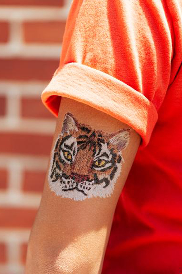 Temporary tattoos look like embroidery by Tessa Perlow