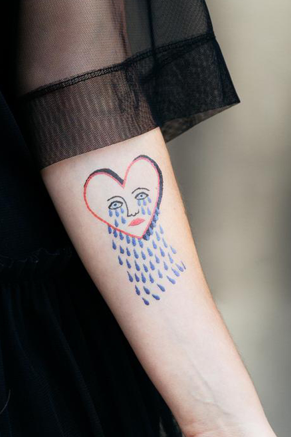 Temporary tattoos look like embroidery by Tessa Perlow