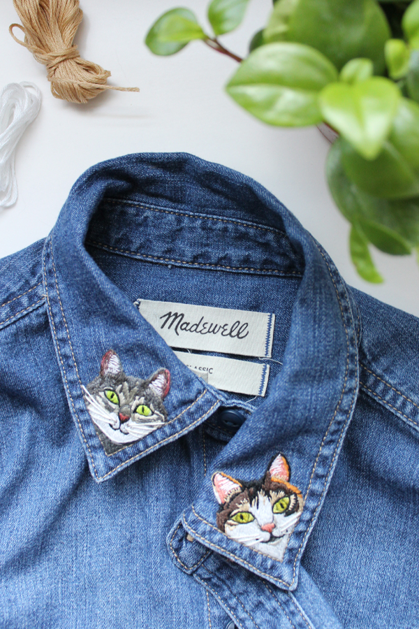 Custom embroidery // cat embroidery