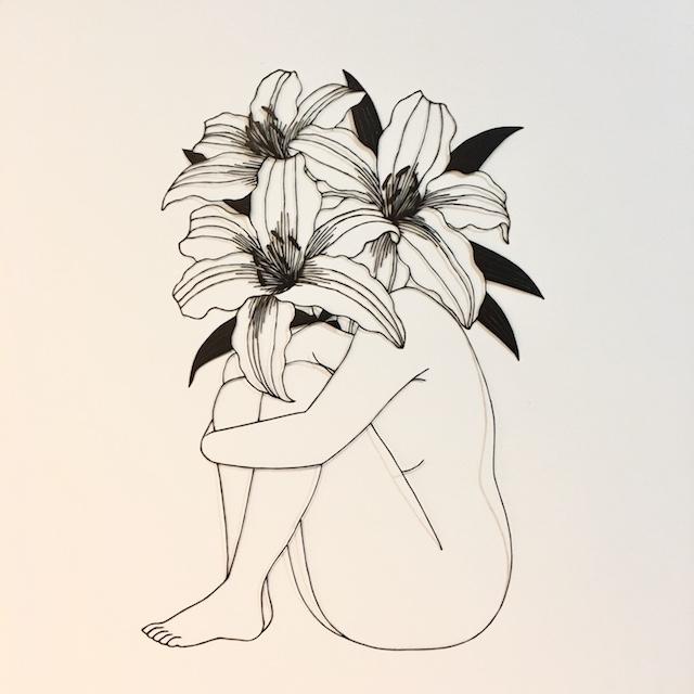 Cut paper art by Kanako Abe