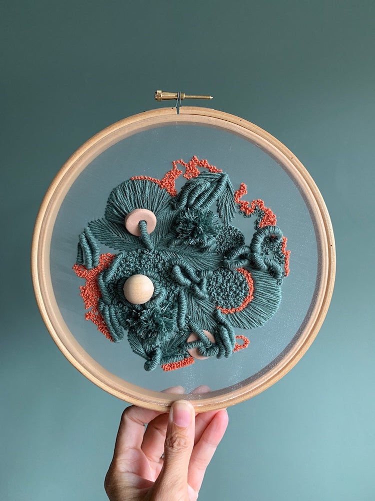 Ocean-inspired embroidery