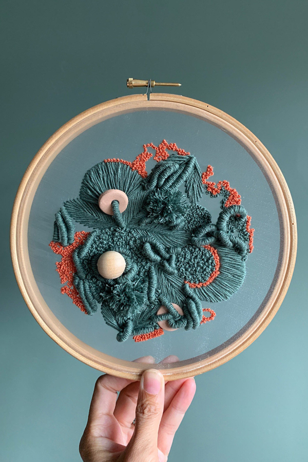 Ocean-inspired embroidery