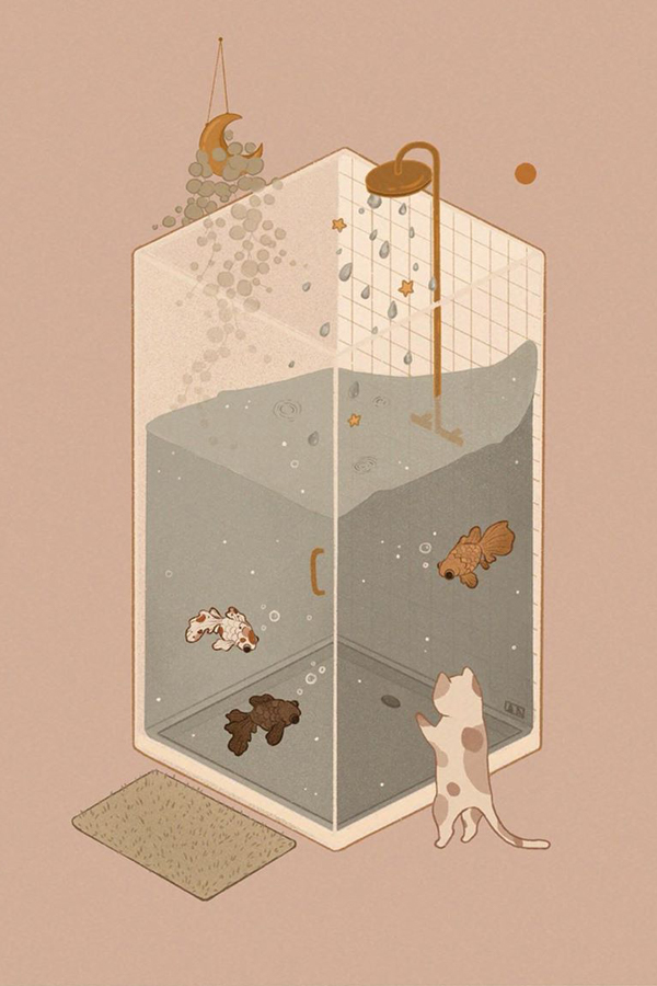 Cat illustration by Angie Nguyen