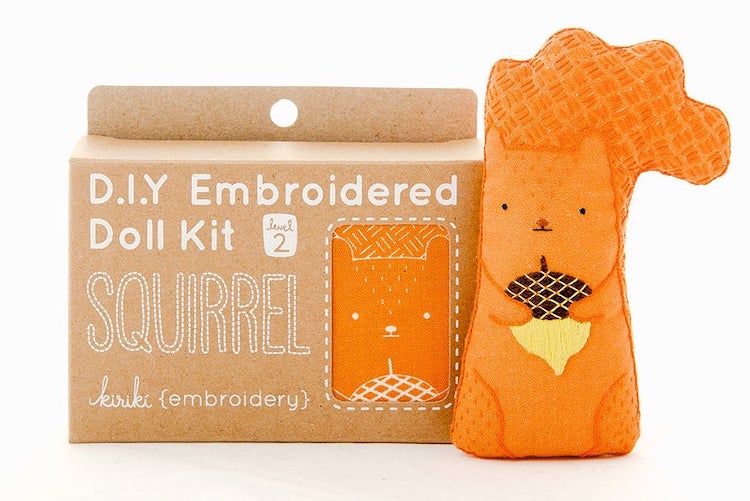 Squirrel embroidery kit