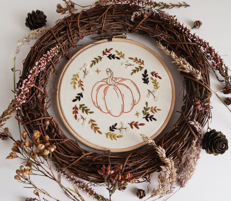 Pumpkin embroidery