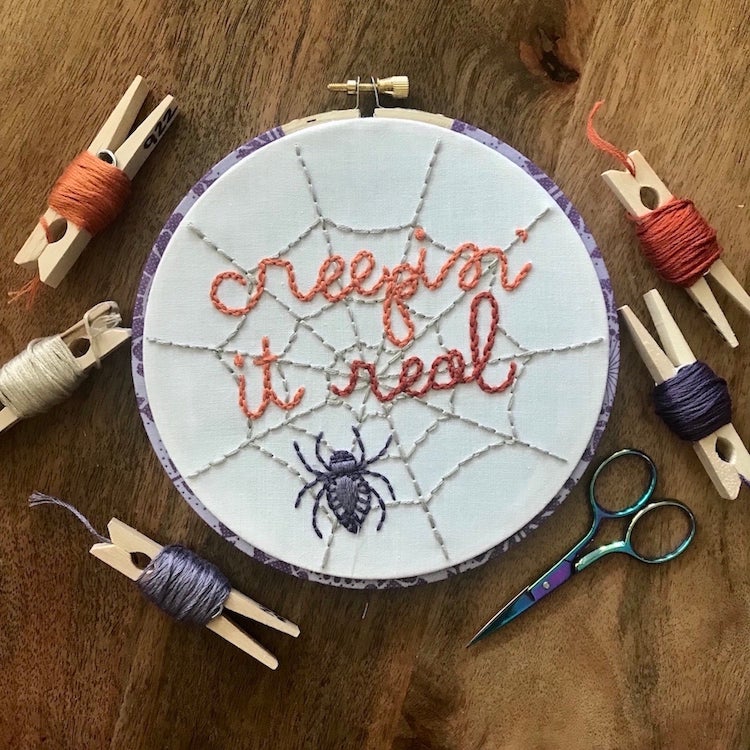 Halloween embroidery pattern