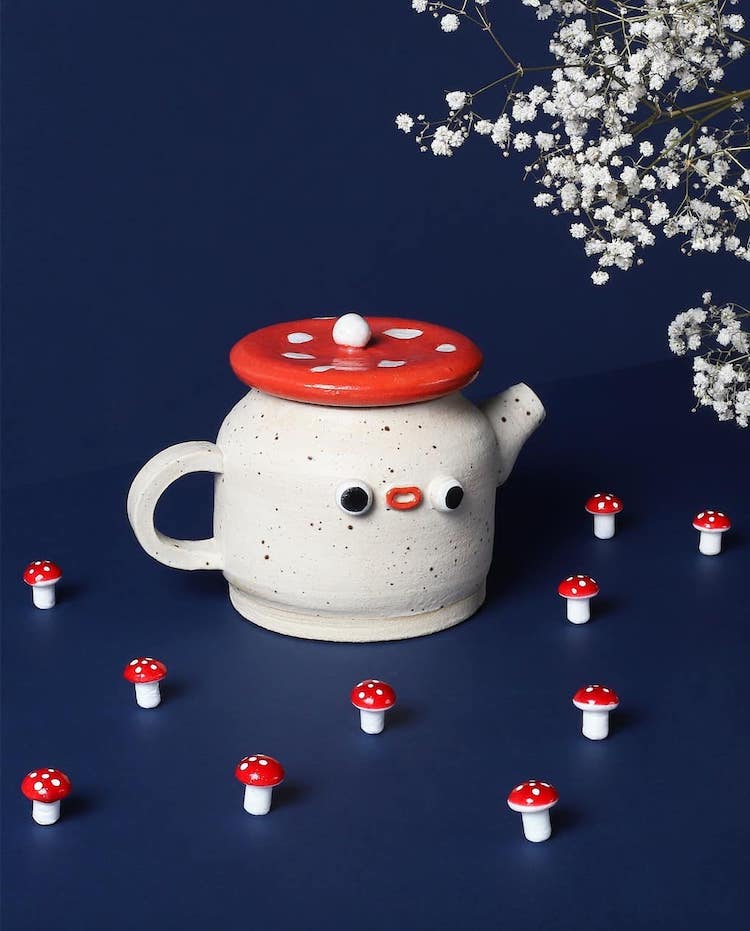 Quirky ceramic tea pot