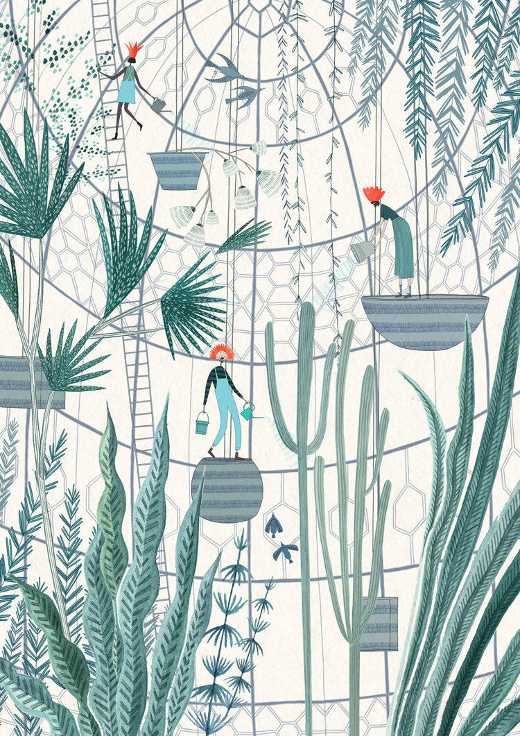 Greenhouse illustration by Rosanna Tasker