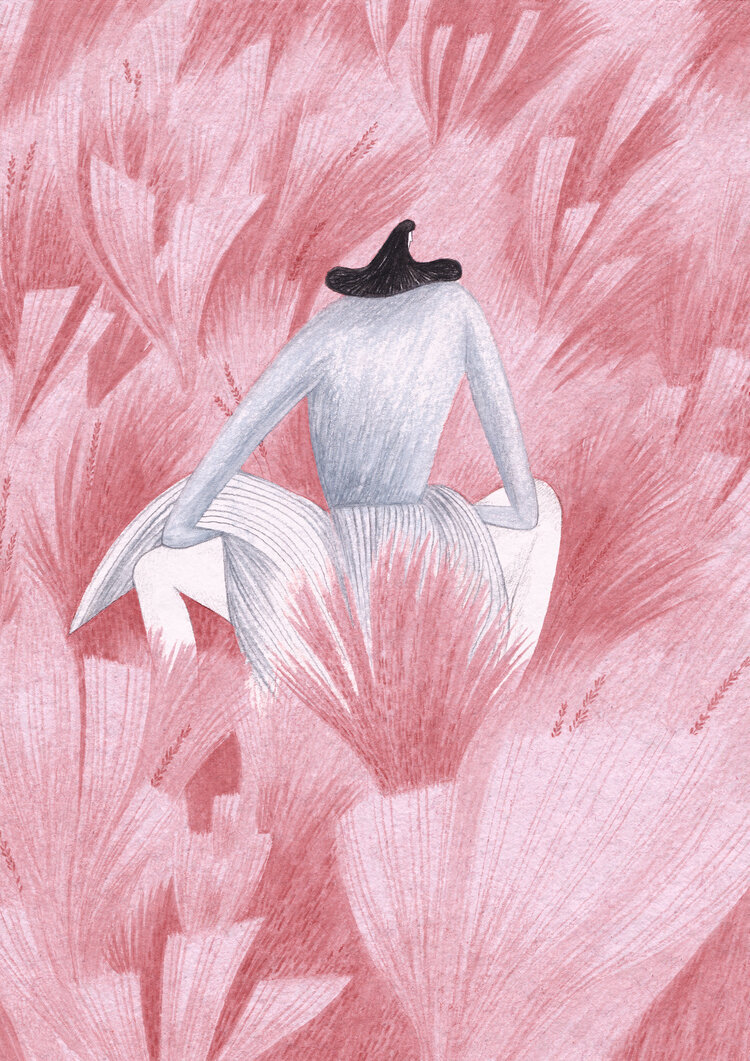 Stylized illustration by Rosanna Tasker