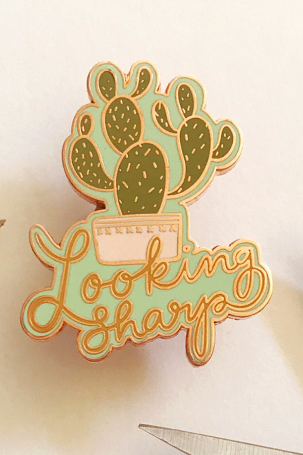 Cactus enamel pin